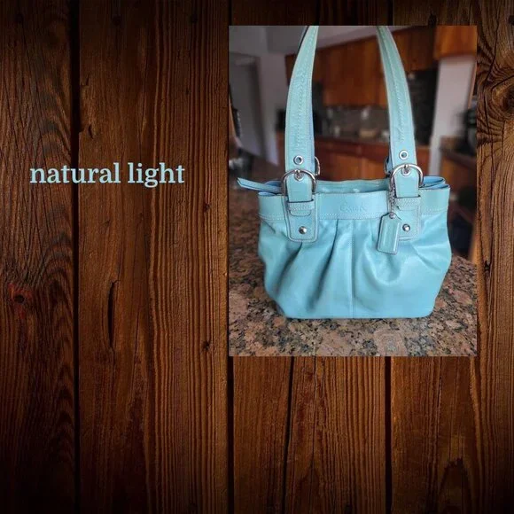 COACH Soho Satchel & Wallet in turquoise patent leather set - Picture 8 of 15